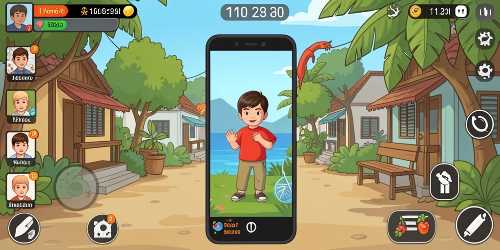 Screenshot menampilkan antarmuka permainan yang menarik.